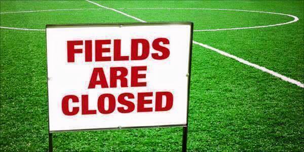 Fields still closed this weekend – 27th to 29th May