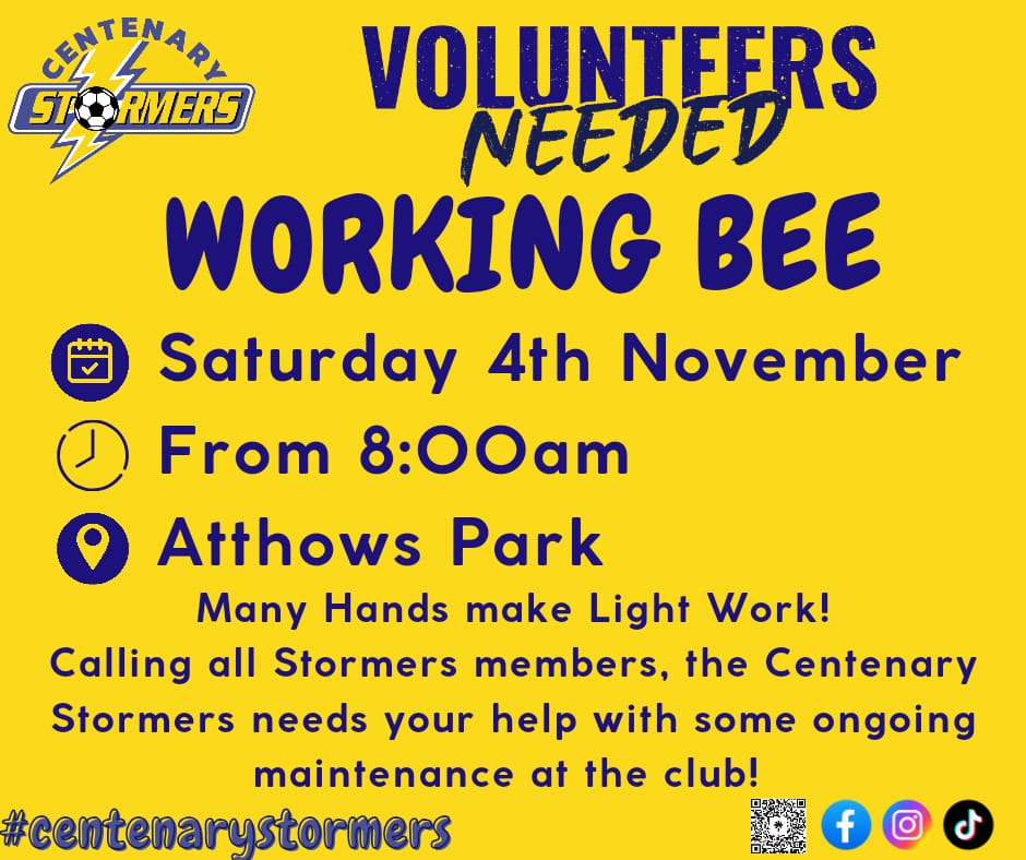 Working Bee 4th November