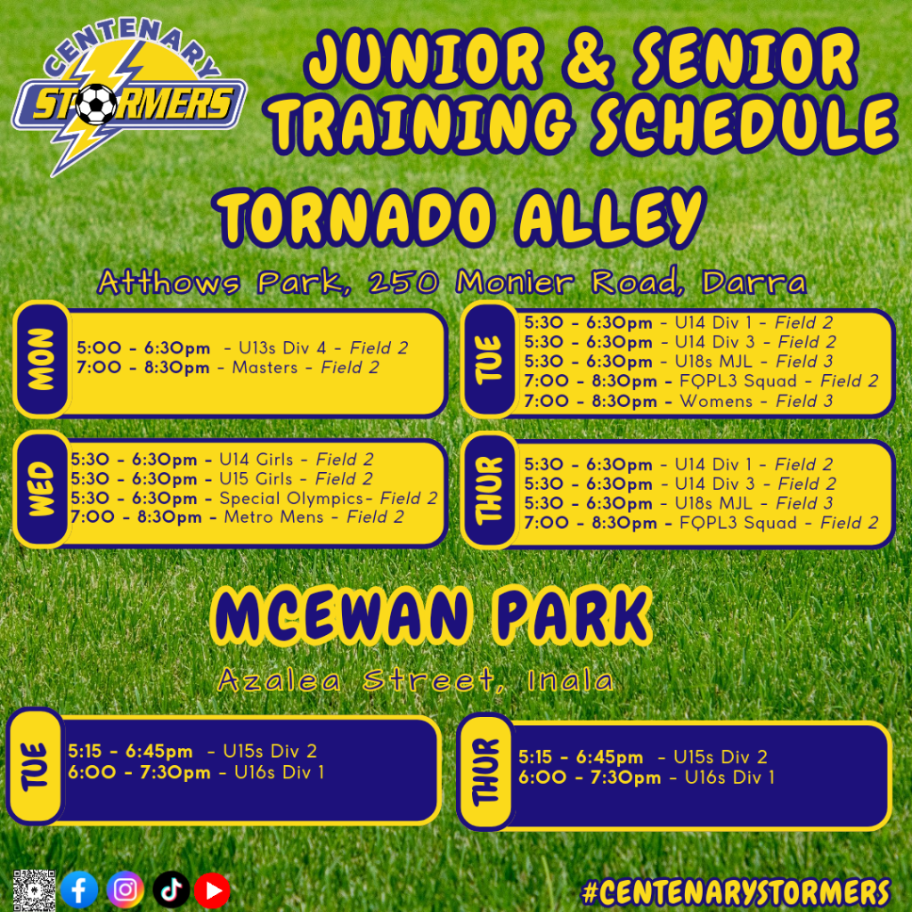 TRAINING SCHEDULE Centenary Stormers training-schedule-centenary-stormers